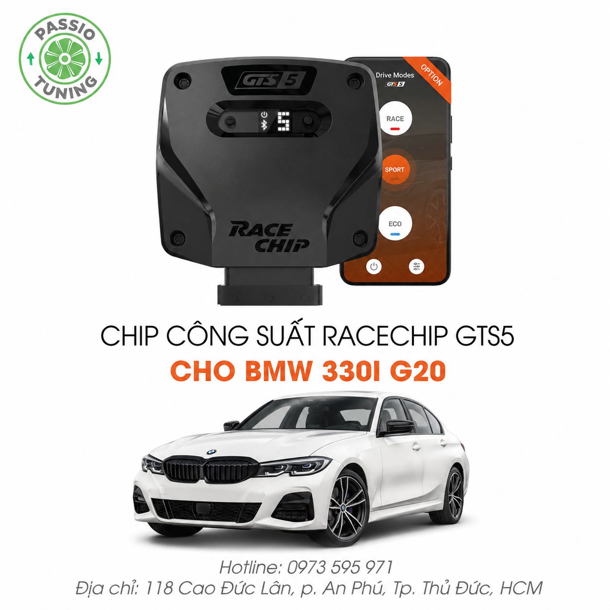 Racechip Sticker Chip công suất Racechip GTS5 BMW G20 330i 320i - Passio Tuning
